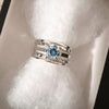 Swiss Blue Topaz Ring Set
