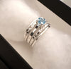 Swiss Blue Topaz Ring Set