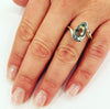 Green Amethyst & Sterling Silver Ring