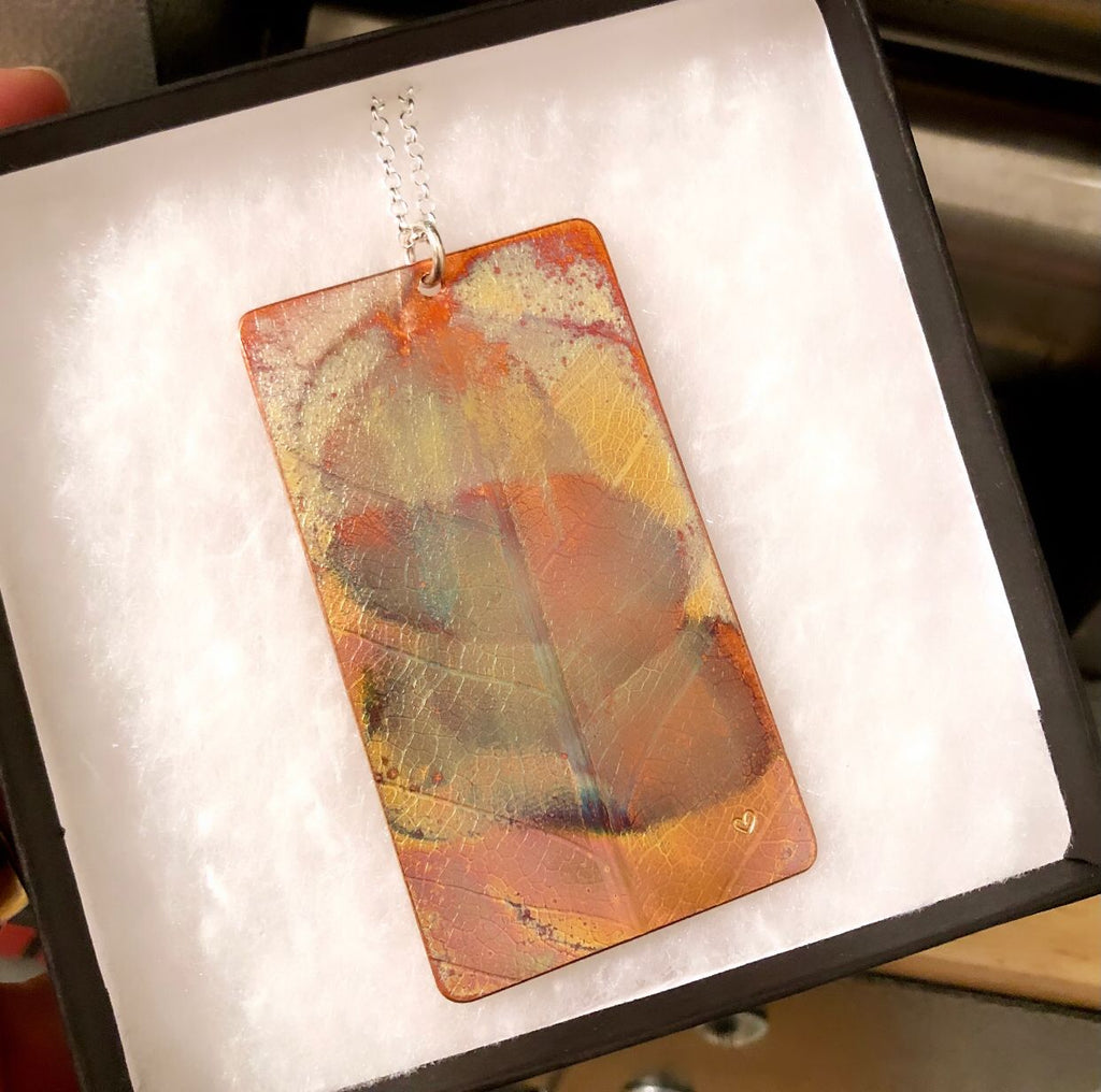 Copper Leaf Pendant