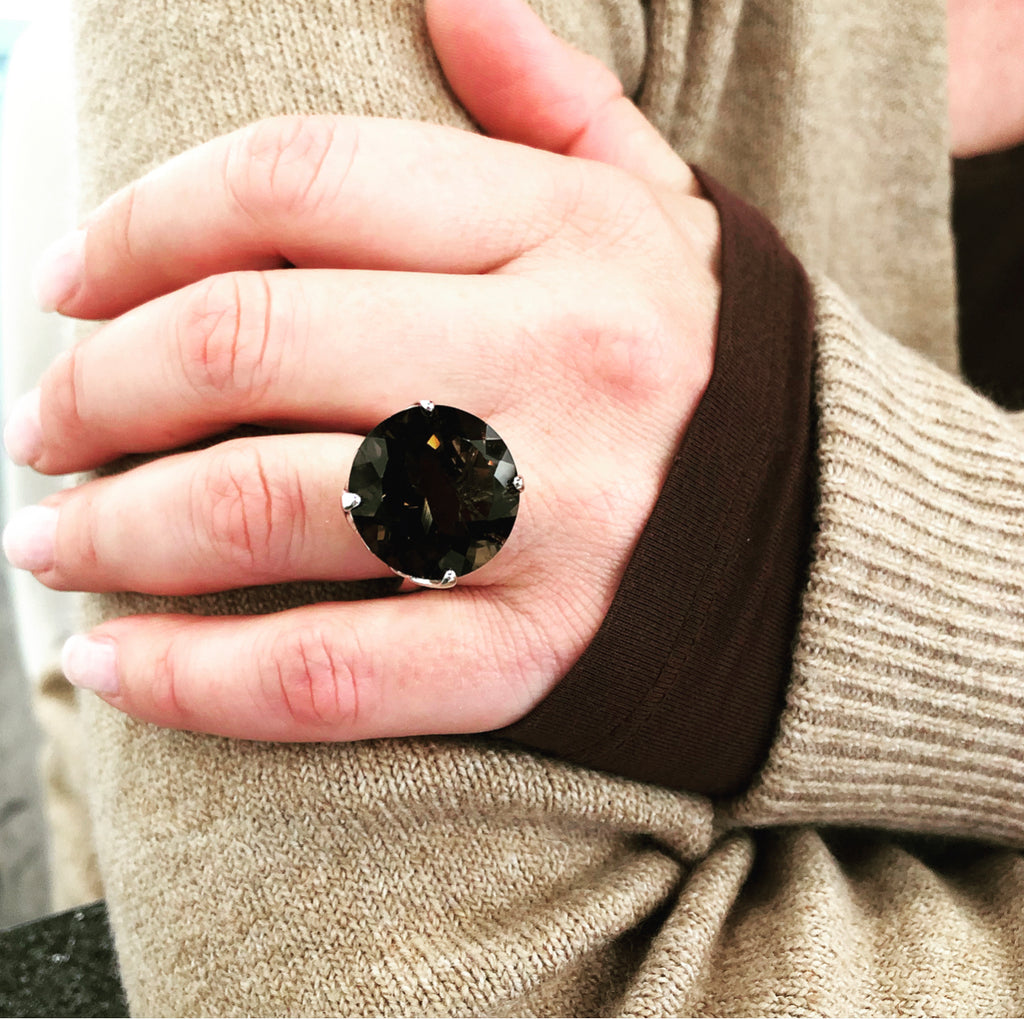 Smoky Quartz - Sterling Silver Ring