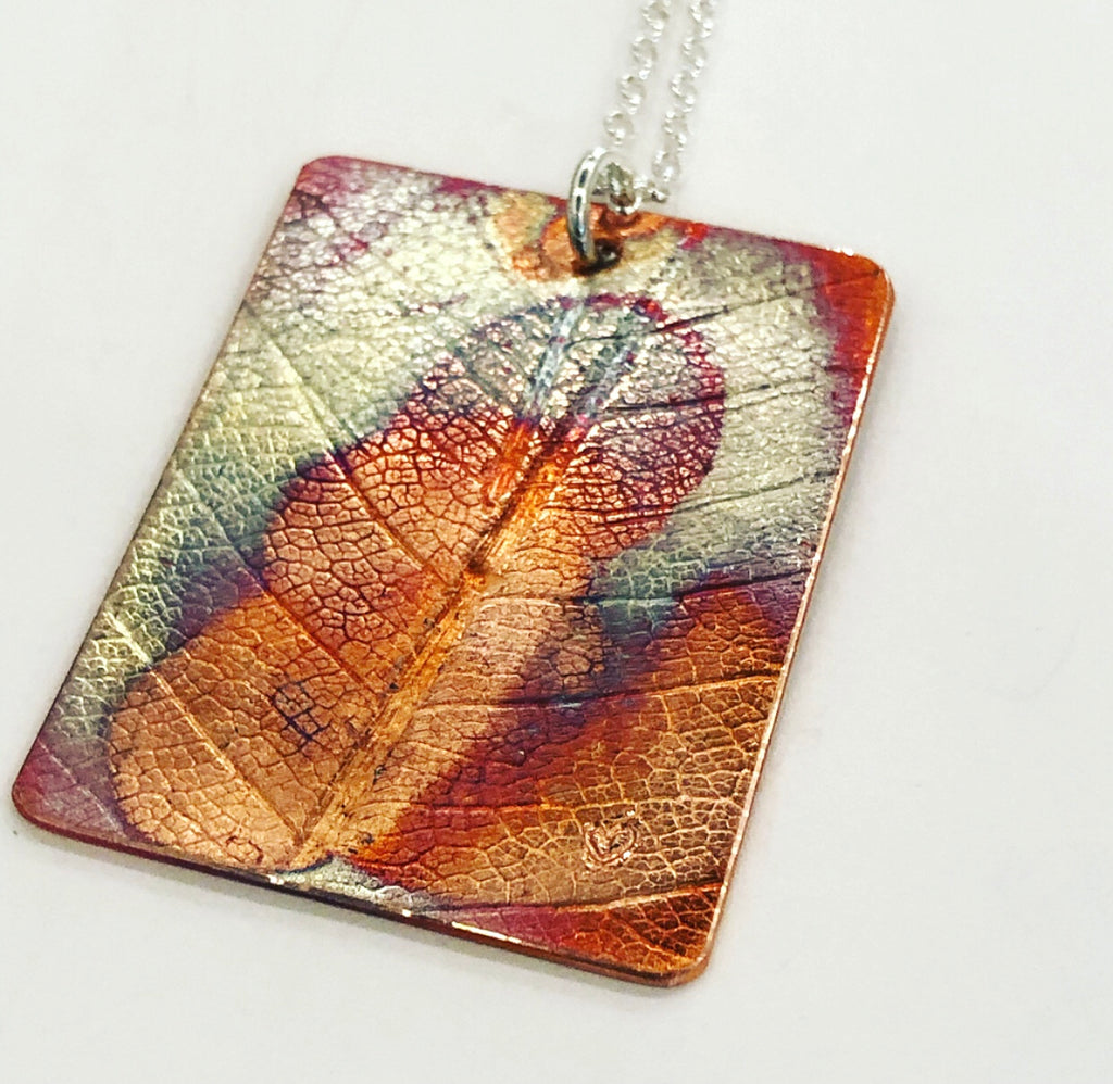 Copper Leaf Pendant