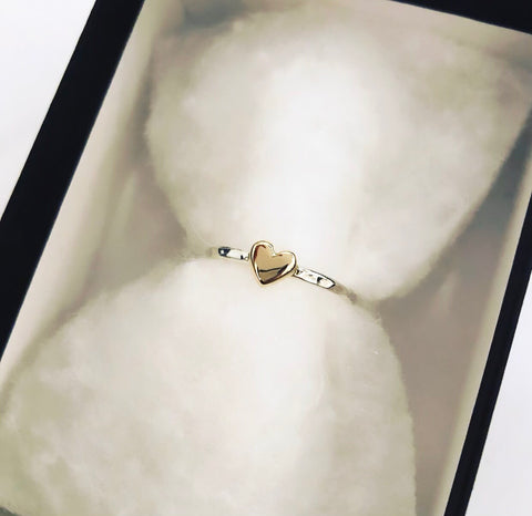 Heart of Gold Stackable Ring