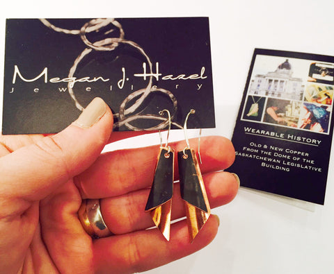 Legislative Copper Earrings (Long)