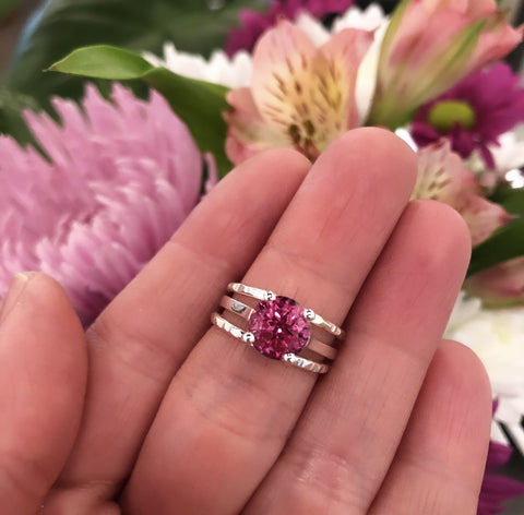 Pink Topaz Stackable Set