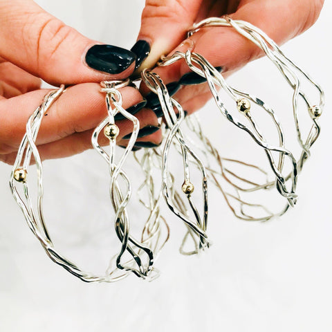 Tangle Bangle with 14K Gold